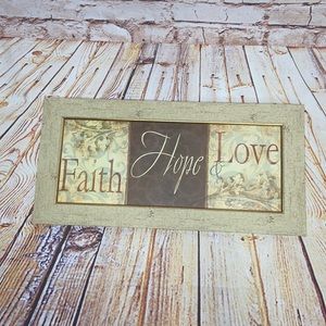 Faith Hope Love Wall Decor